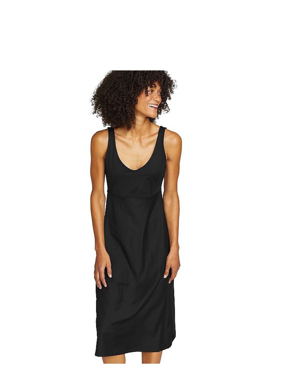 Eddie Bauer Women’s Black Aster V-Neck MIDI Dress NWT Size XL